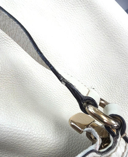 Gucci Soho Messenger Leather, White, Leather, Shoulder Bag