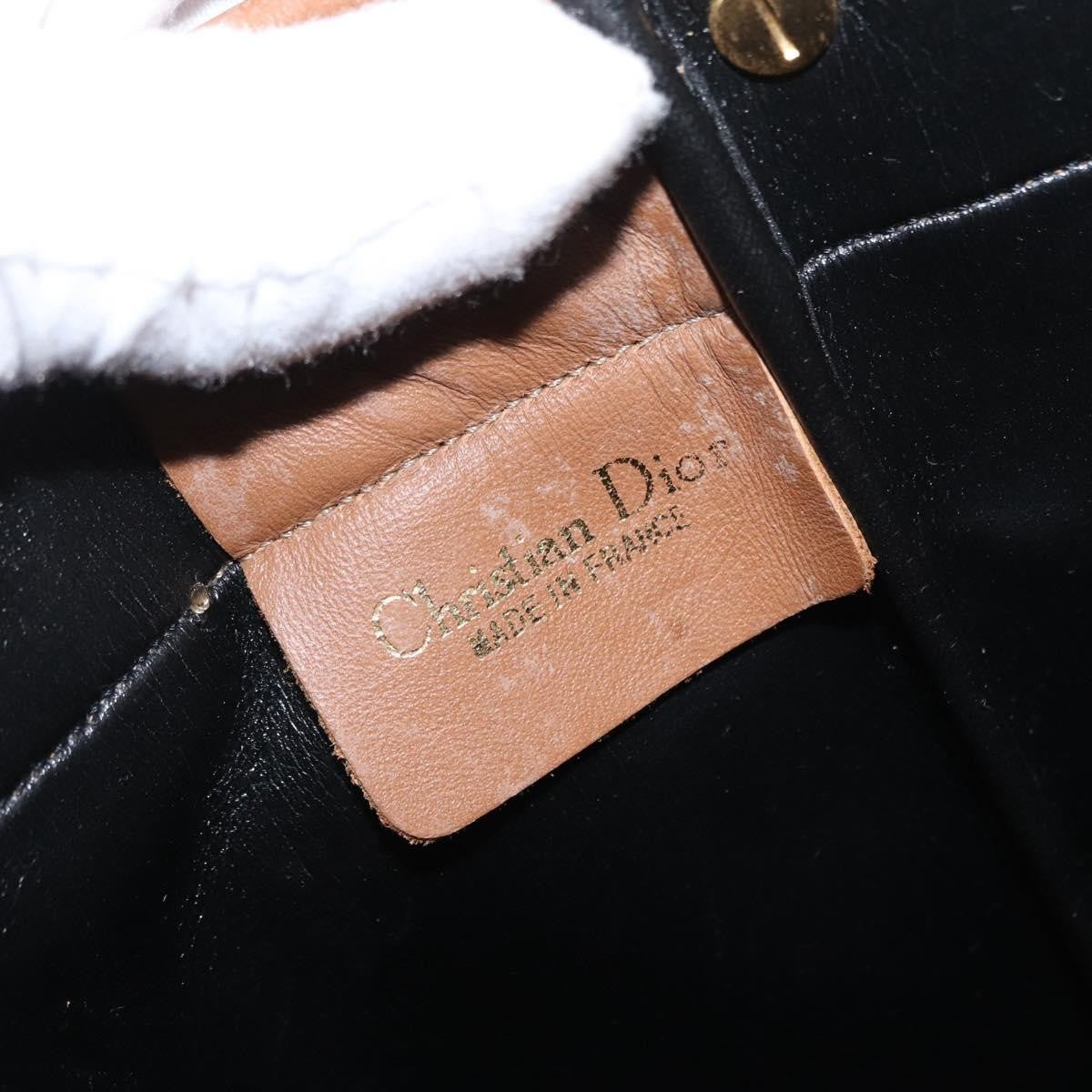 Christian Dior Vintage Honeycomb Canvas, Black, Canvas, Shoulder Bag