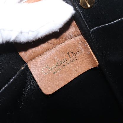 Christian Dior Vintage Honeycomb Canvas, Black, Canvas, Shoulder Bag