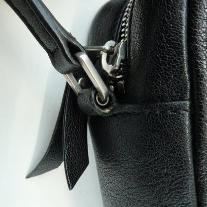 Saint Laurent Lou Camera Leather, Black, Leather, Handbag
