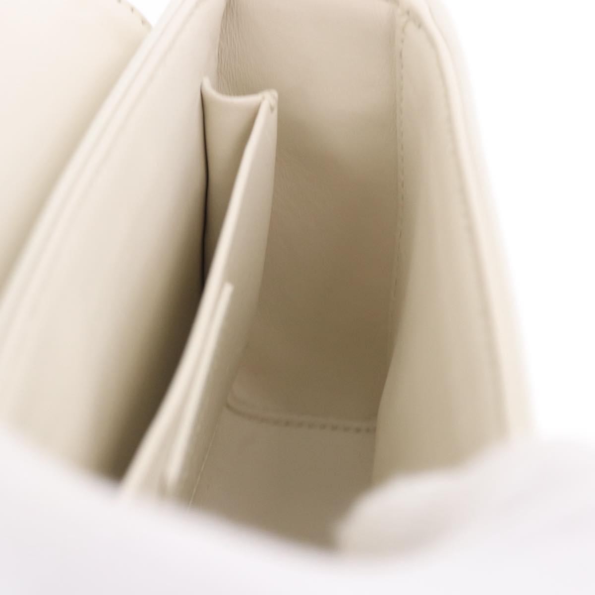 Christian Dior Caro Leather, White, Leather, Handbag