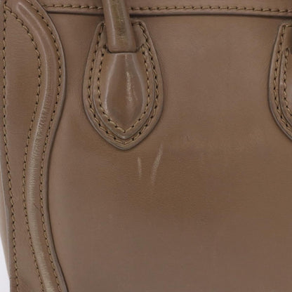 Celine Shopper Luggage Leather, Beige, Leather, Handbag