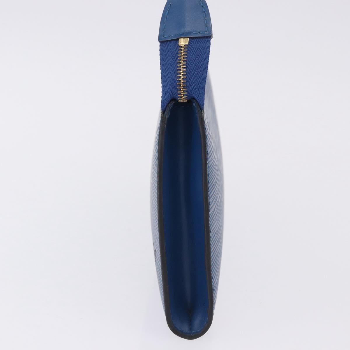 Louis Vuitton Pochette Accessoires Epi, Blue, Leather, Clutch