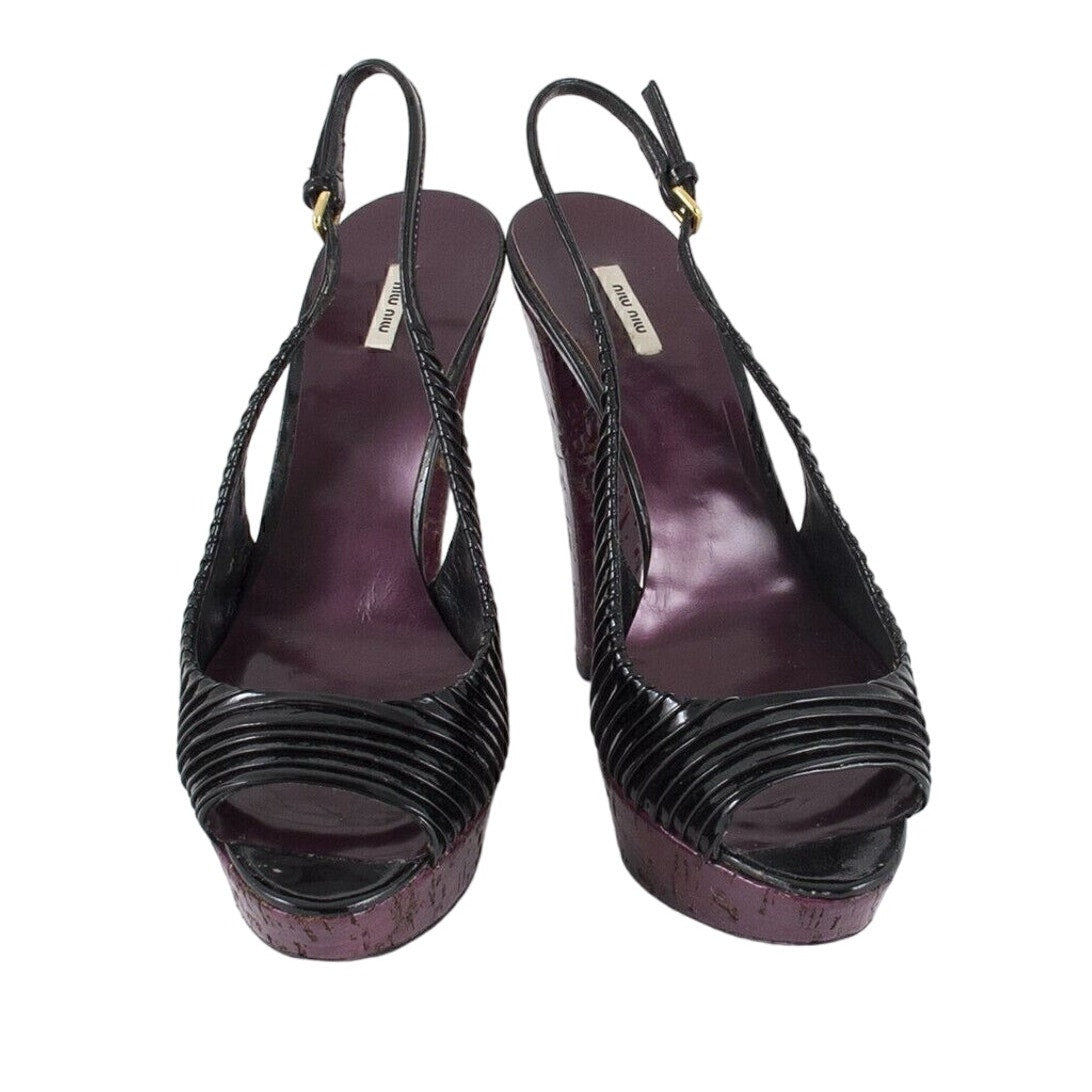 Miu Miu Slingback Pumps 9 US Black