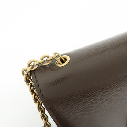 Salvatore Ferragamo Vara Bow Glitter, Brown, Leather, Crossbody Bag