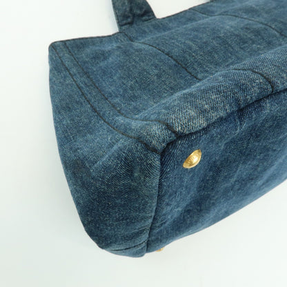 Prada Canapa Denim, Blue, Denim, Tote Bag