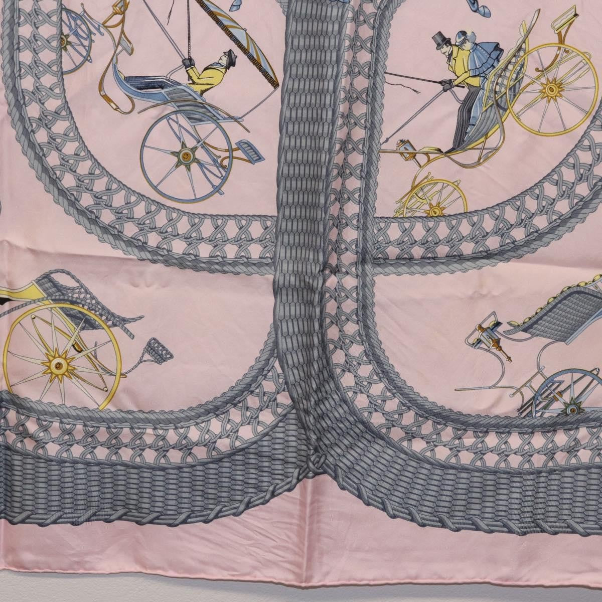 Hermes Carré 90 Silk multicolor, Pink, Silk, Scarf