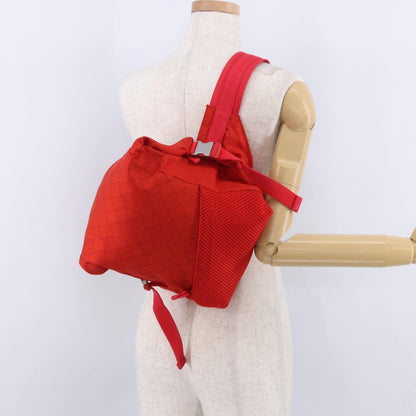 Bottega Veneta Paper Touch Printed Nylon, Red, Nylon, Backpack