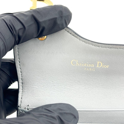 Christian Dior Saddle Lotus Leather, Gray, Leather, Wallet
