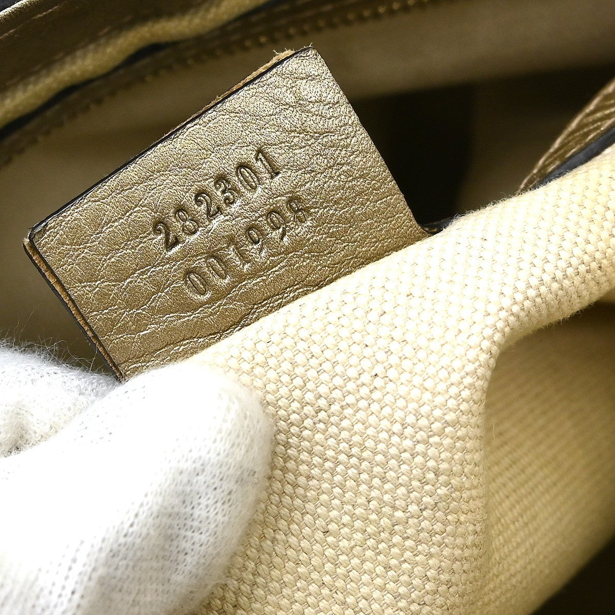 Gucci Bella Flap Leather, Gold, Leather, Shoulder Bag