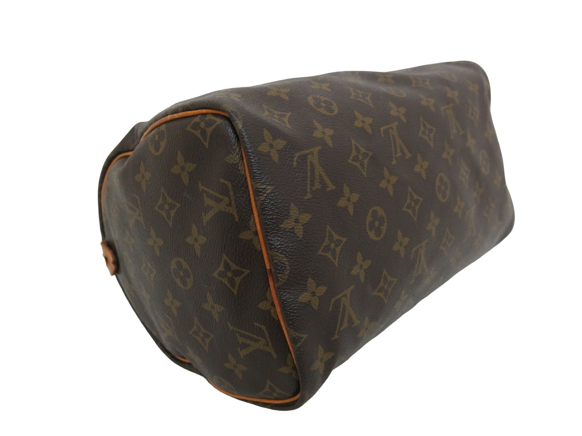 Louis Vuitton Speedy Monogram, Brown, Canvas, Handbag