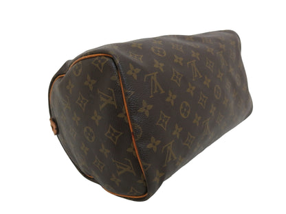 Louis Vuitton Speedy Monogram, Brown, Canvas, Handbag