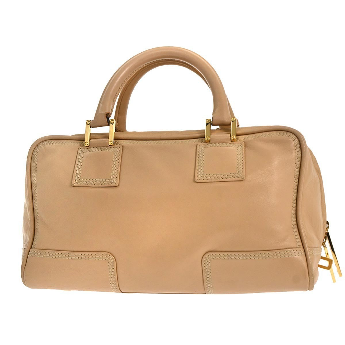 Loewe Amazona Leather, Beige, Leather, Handbag