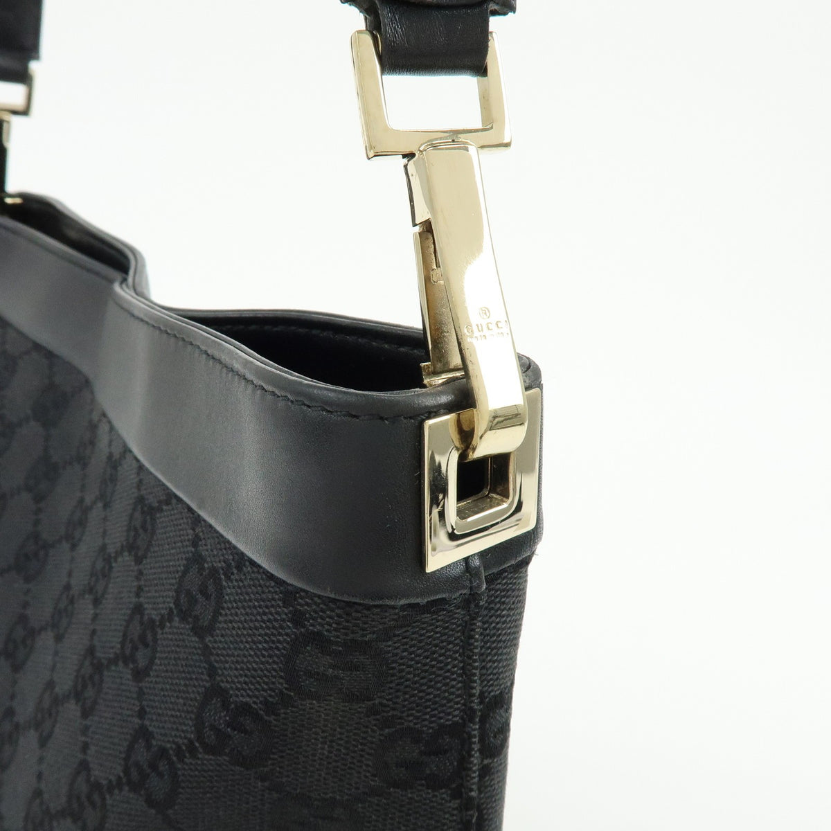 Gucci Gucci GG Canvas North-South Tote GG Canvas and Leather, Black, Canvas, Tote Bag