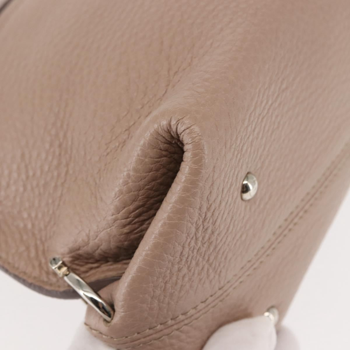 Salvatore Ferragamo Sofia Satchel Grainy Leather, Beige, Leather, Handbag