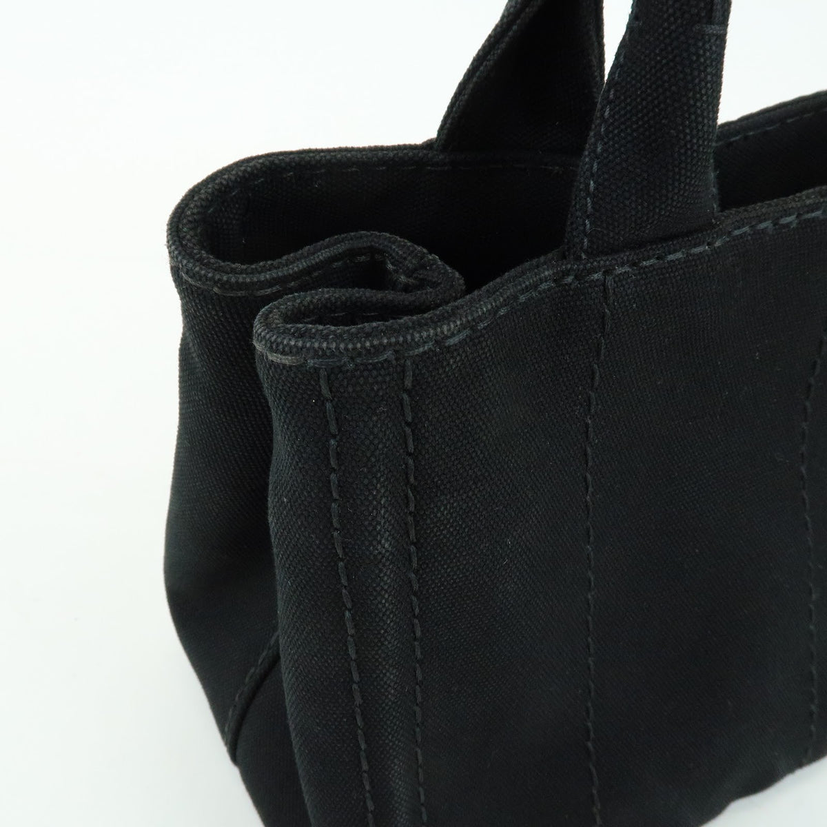 Prada Canapa Canvas, Black, Canvas, Tote Bag