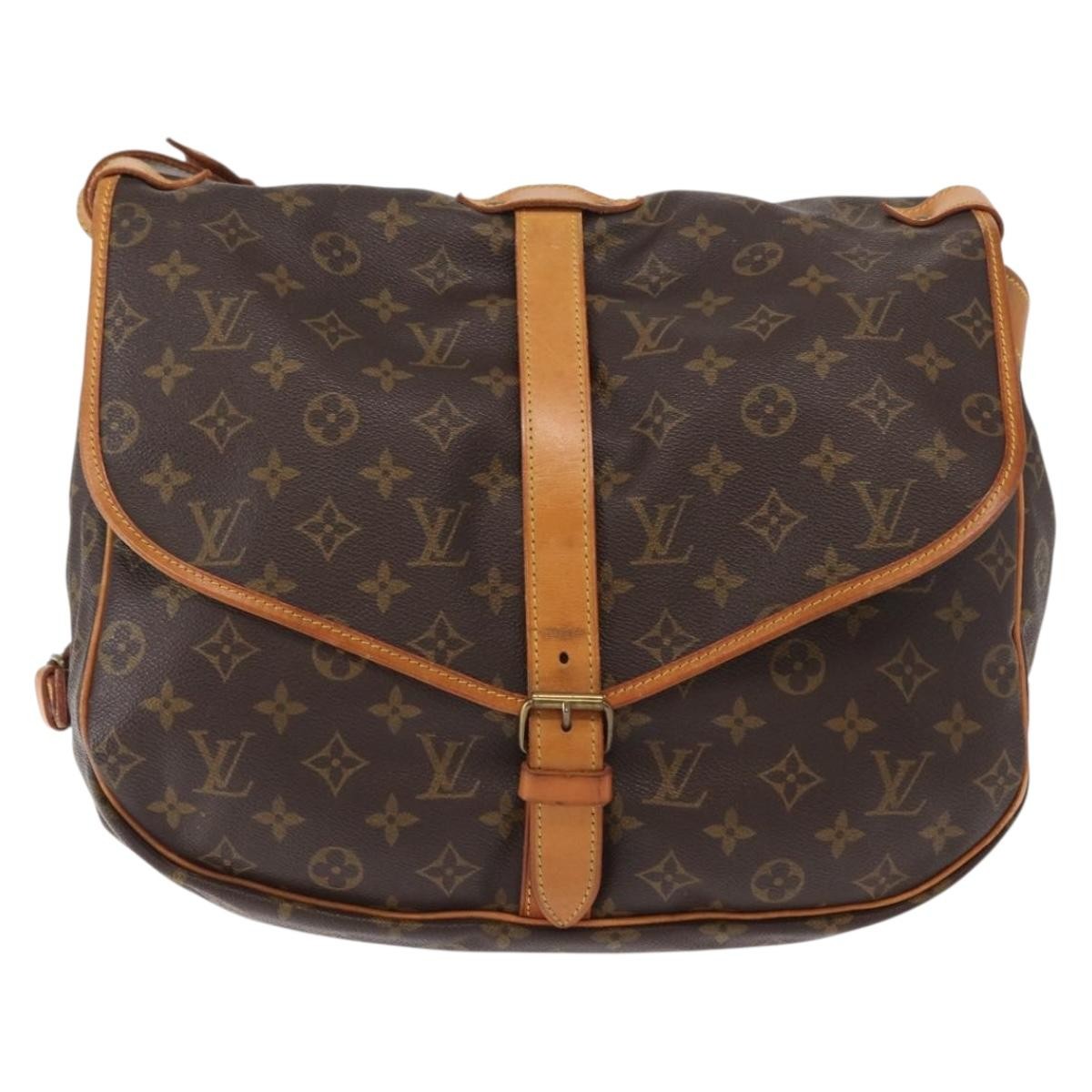 Louis Vuitton Saumur Monogram Canvas, Brown, Canvas, Shoulder Bag