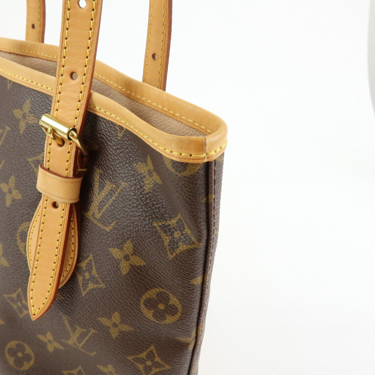 Louis Vuitton Petit Bucket Monogram Canvas, Brown, Canvas, Handbag