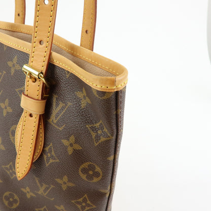 Louis Vuitton Petit Bucket Monogram Canvas, Brown, Canvas, Handbag