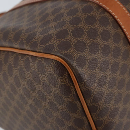 Celine Vintage Macadam Boston bag Canvas and Leather, BROWN, CANVAS, Handbag