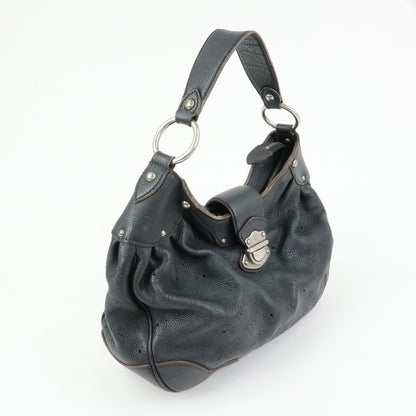 Louis Vuitton Solar Mahina Leather, Black, Leather, Handbag