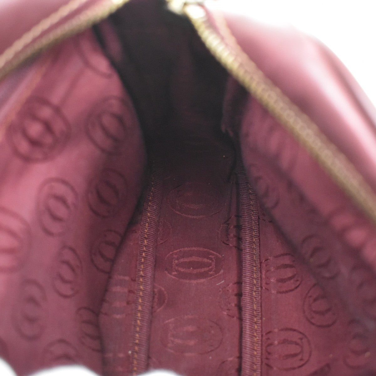 Cartier Must de Cartier Leather, Red, Leather, Shoulder Bag