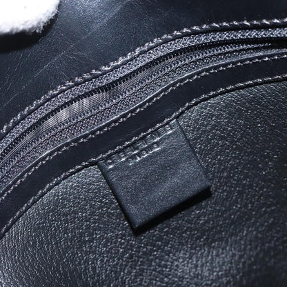 Celine Vintage Macadam Canvas and Leather, Black, Canvas, Shoulder Bag