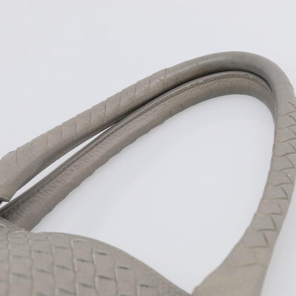 Bottega Veneta Side Snap Leather and Intrecciato Nappa, Gray, Leather, Tote Bag