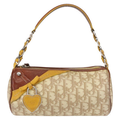 Christian Dior Vintage Trotter Romantique Diorissimo Coated Canvas, Beige, Canvas, Shoulder Bag