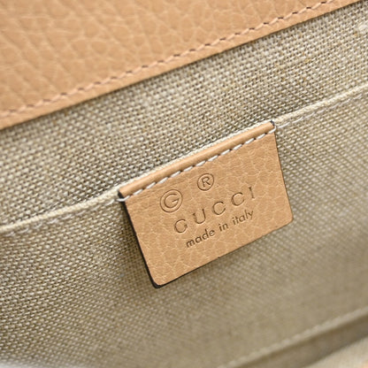 Gucci Interlocking Leather, Beige, Leather, Shoulder Bag