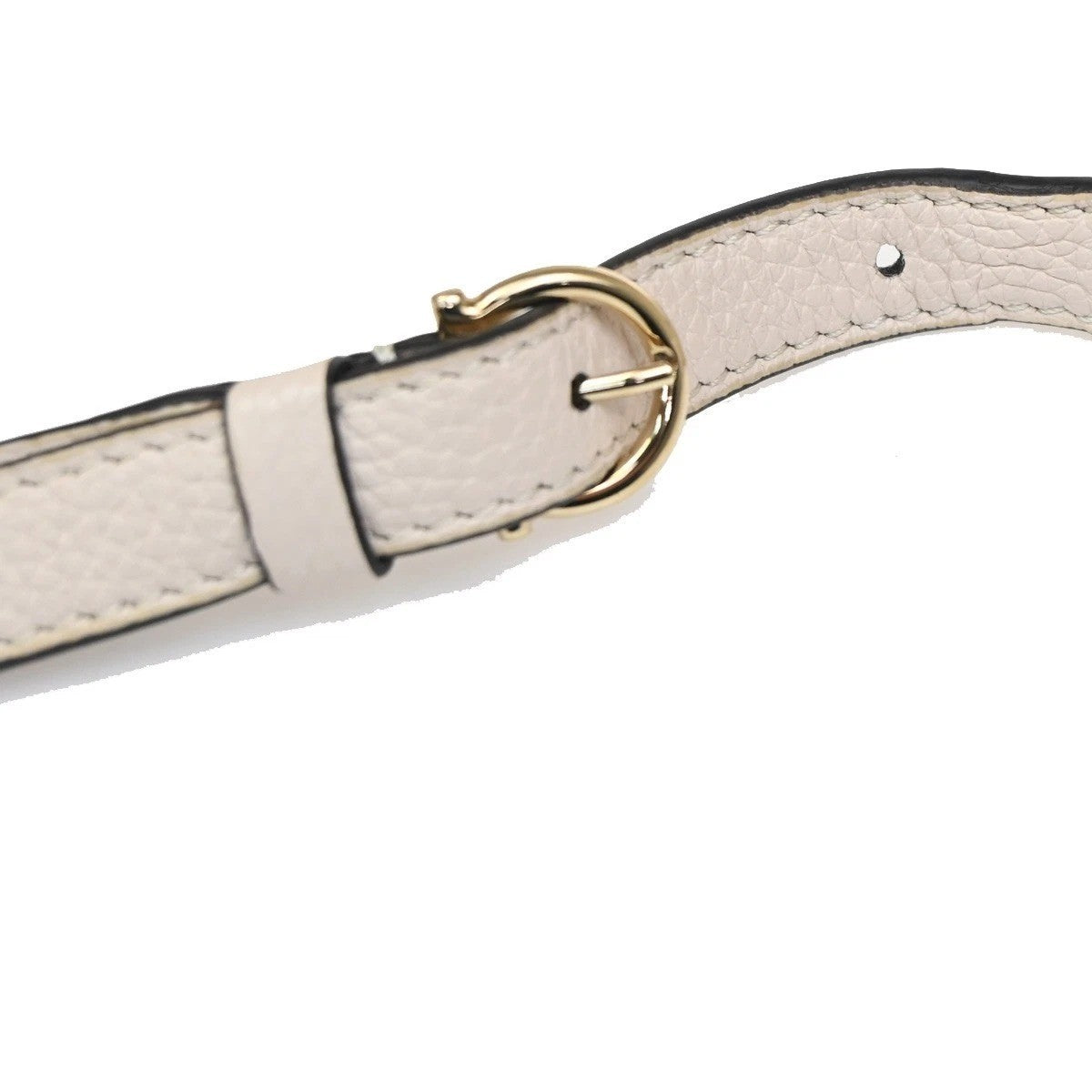 Salvatore Ferragamo City Camera Leather, White, Leather, Handbag