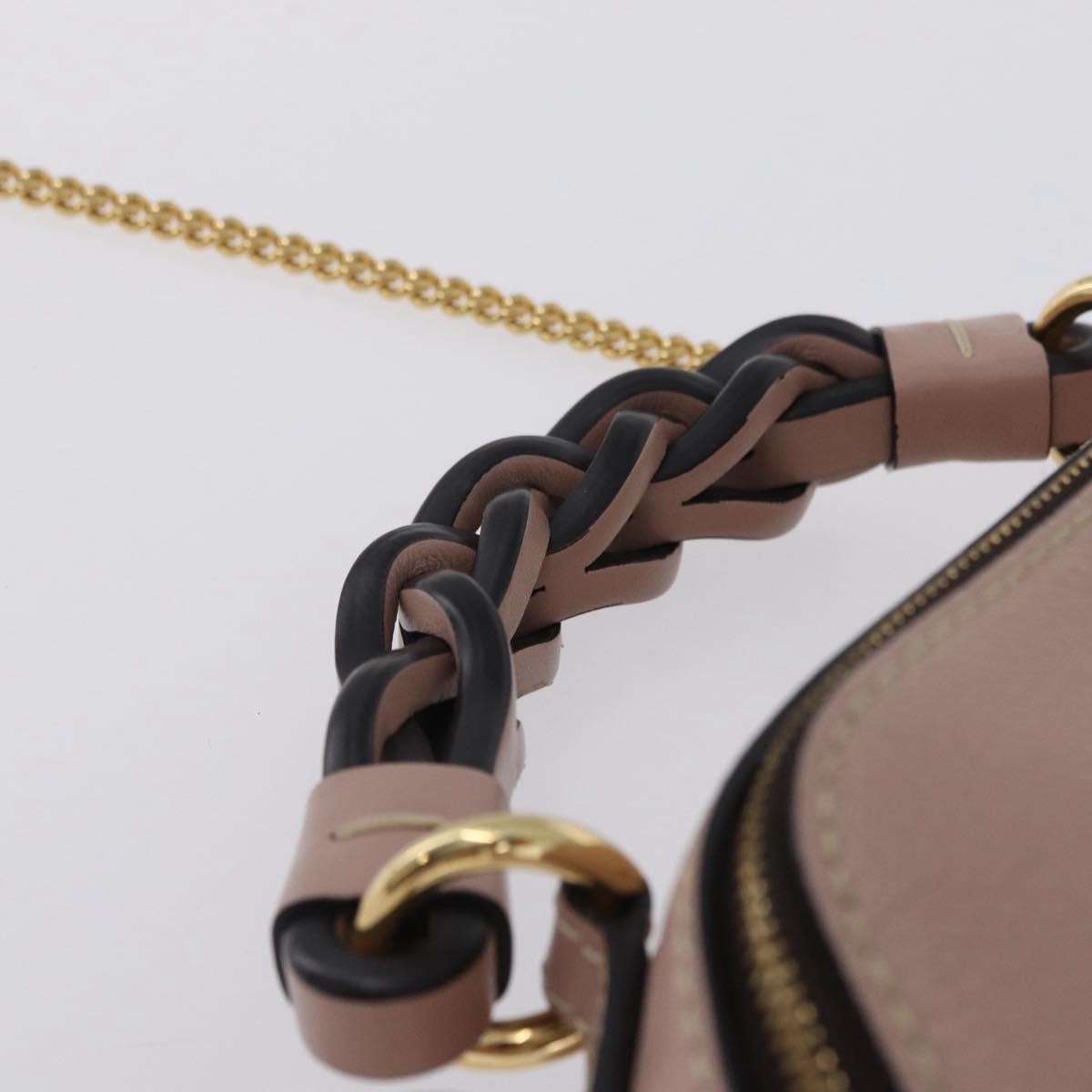 Chloe Daria Chain Leather, Pink, Leather, Handbag