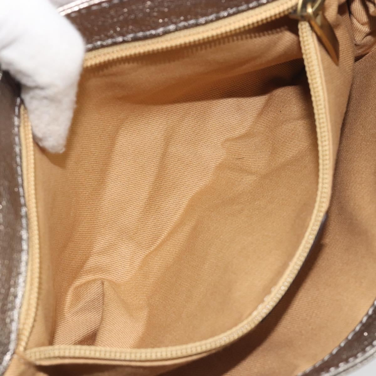 Salvatore Ferragamo Gancini Leather, Silver, Leather, Shoulder Bag