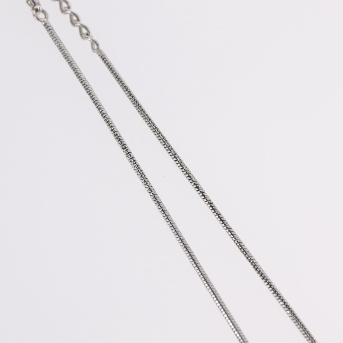 Christian Dior D logo Pendant Metal, Silver, Metal, Necklace