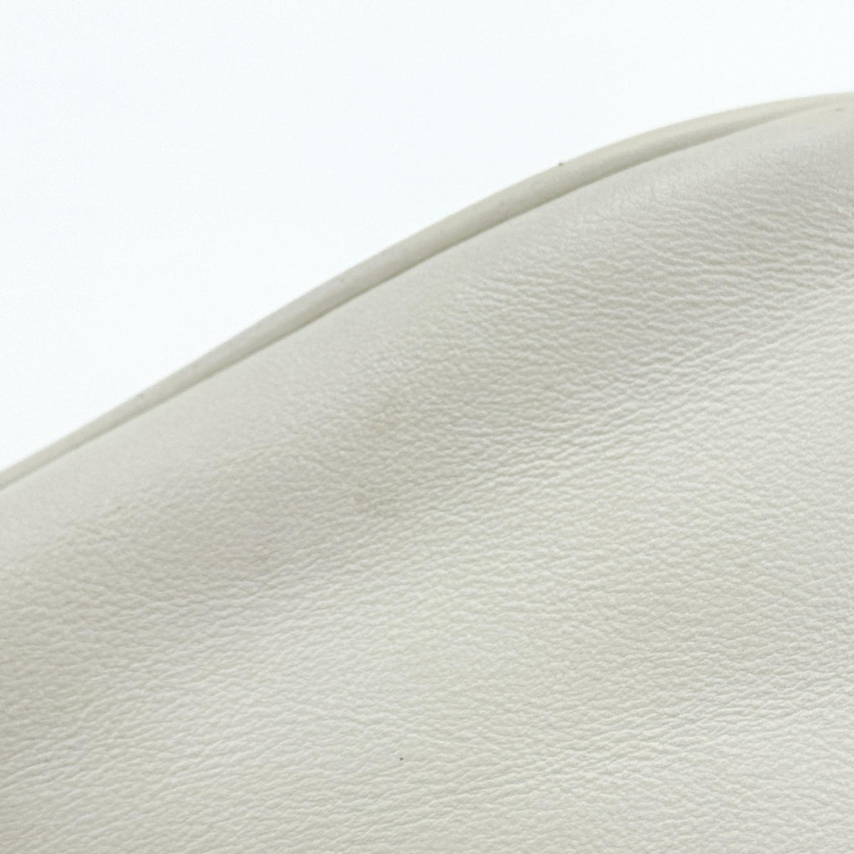Prada Triangle Logo Zip Leather, White, Leather, Crossbody Bag