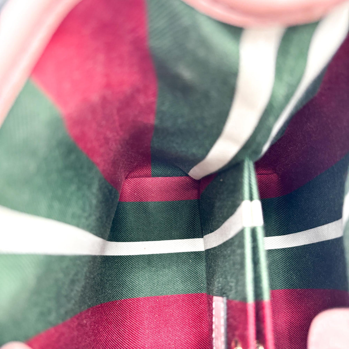 Gucci GG Emblem Bucket Bag GG Coated Canvas, Pink, Canvas, Shoulder Bag