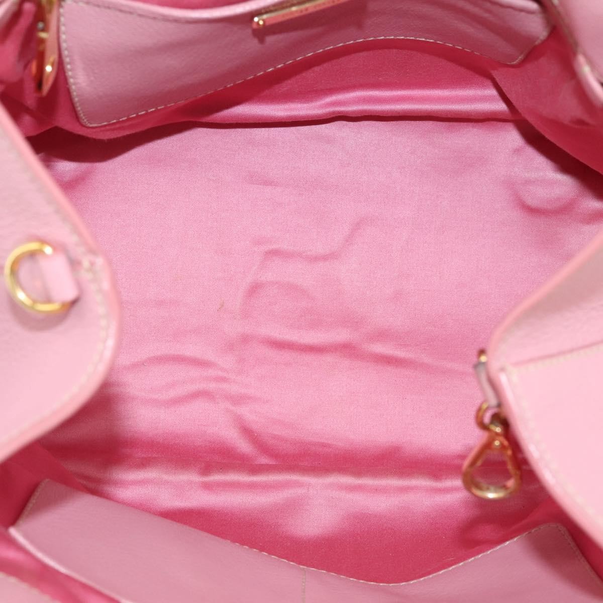 Miu Miu Madras Convertible Leather, Pink, Leather, Tote Bag