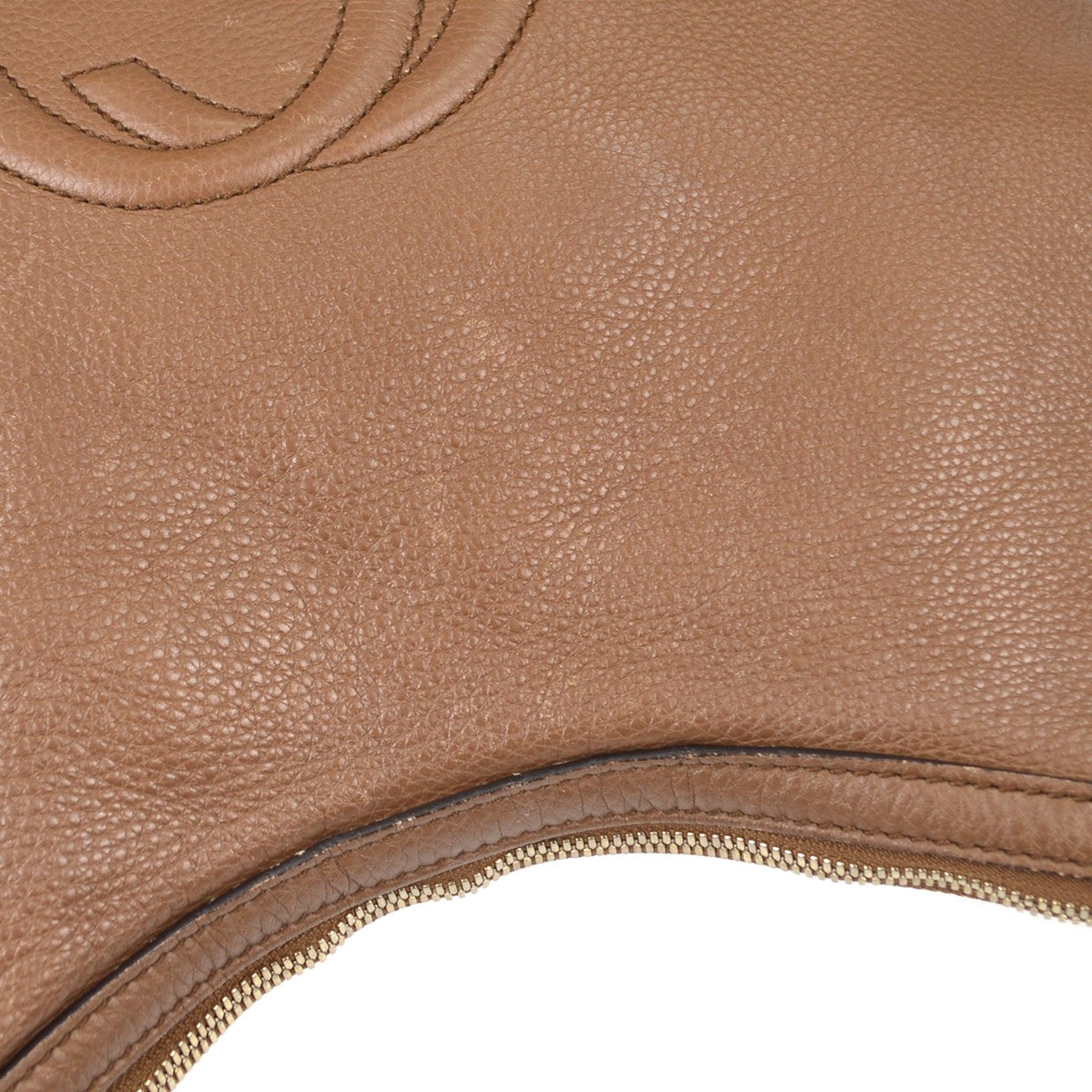 Gucci Soho Chain Hobo Leather, Brown, Leather, Shoulder Bag
