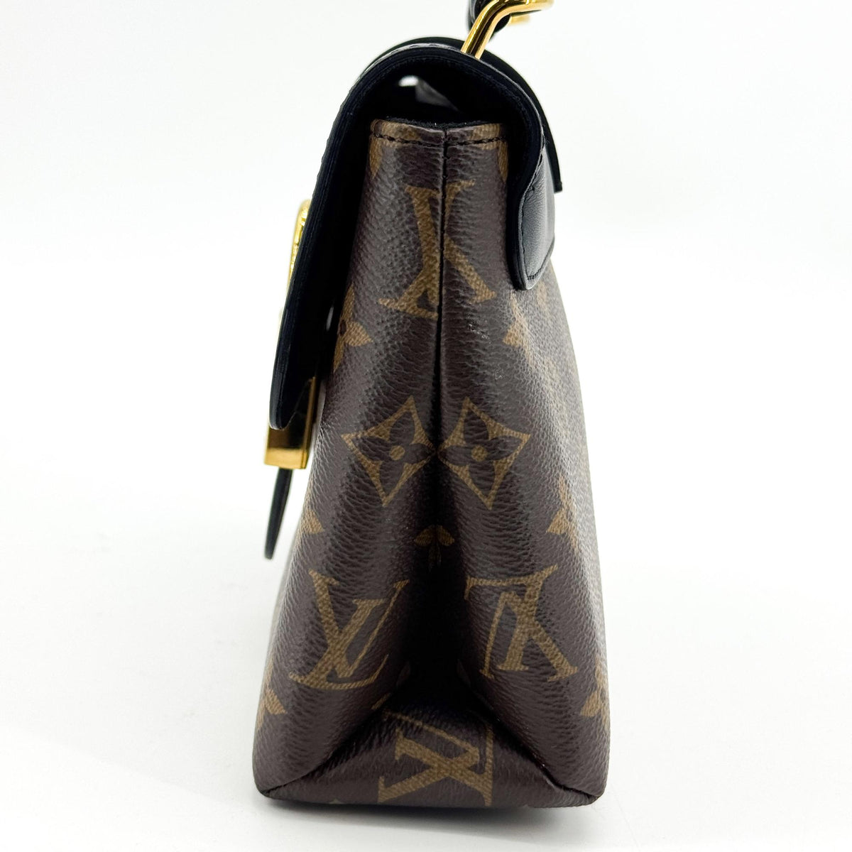 Louis Vuitton Locky Monogram Canvas with Leather, Black, Canvas, Handbag