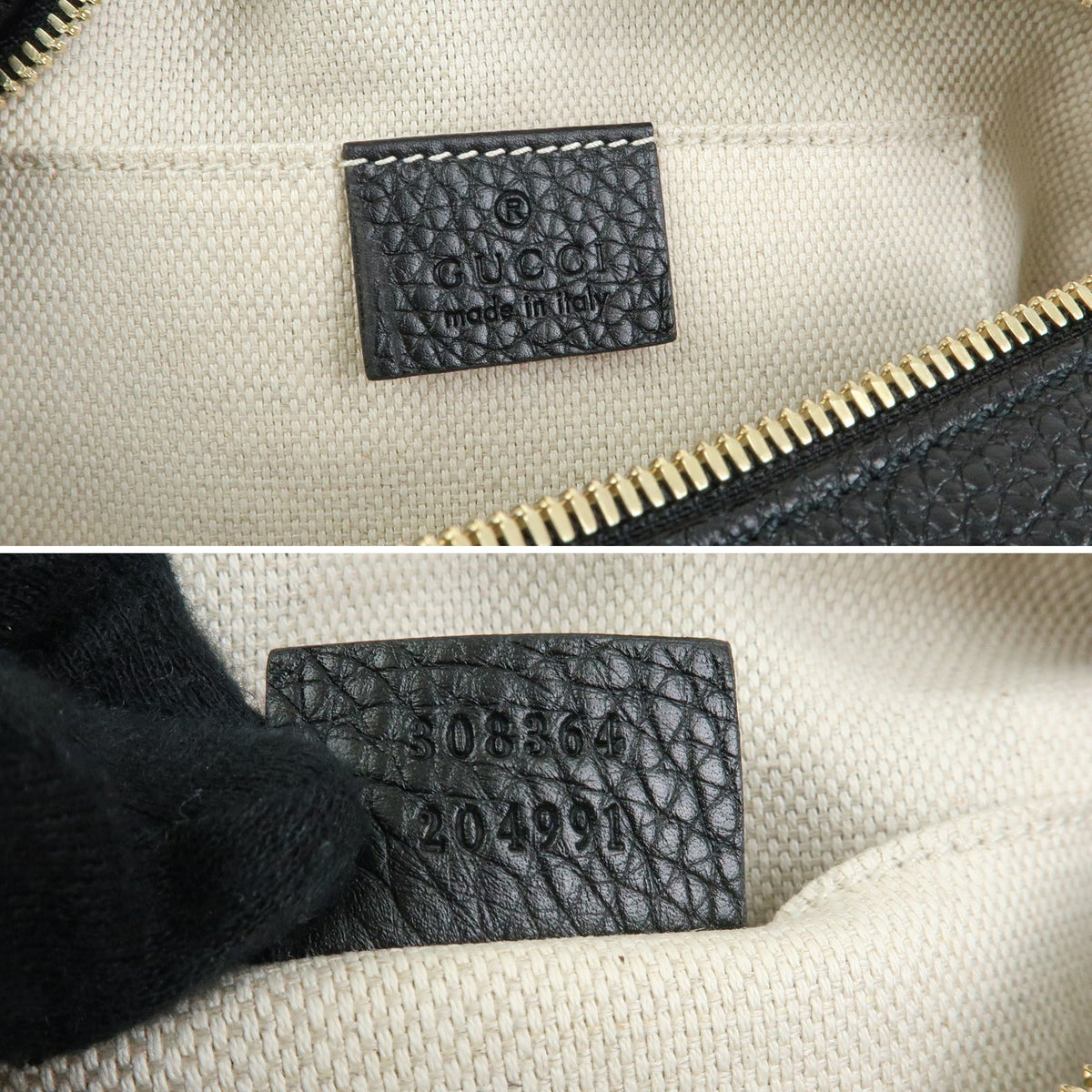 Gucci Soho Disco Leather, Black, Leather, Crossbody Bag