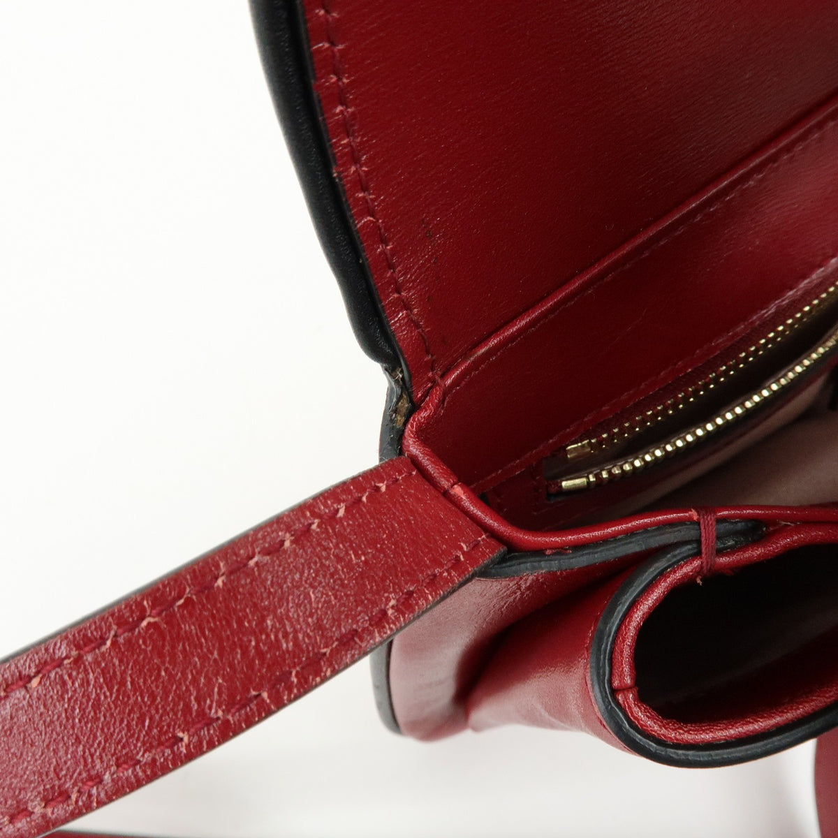 Gucci Arli Leather, Red, Leather, Shoulder Bag