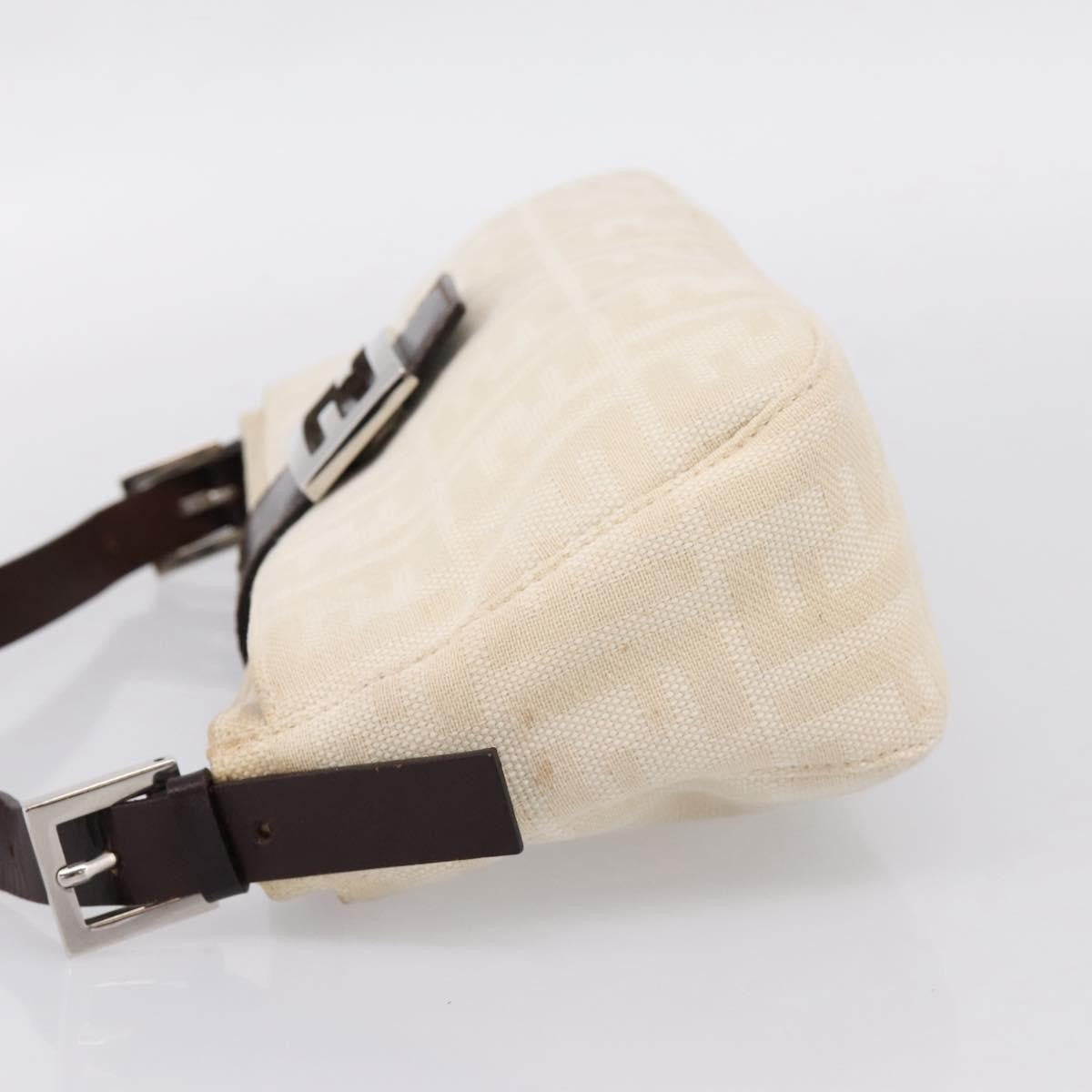 Fendi Baguette Pochette Zucca Canvas, Neutral, Canvas, Clutch