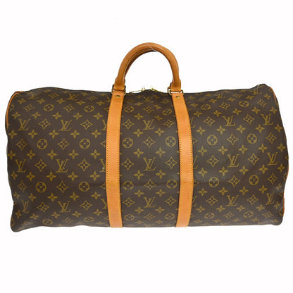 Louis Vuitton Keepall Monogram, Brown, Canvas, Travel Bag