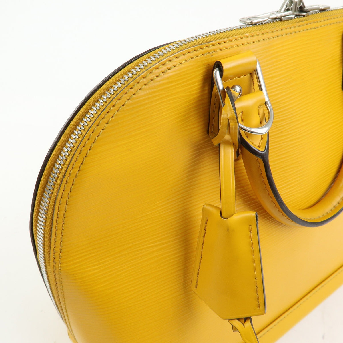 Louis Vuitton Alma Epi Leather, Yellow, Leather, Handbag