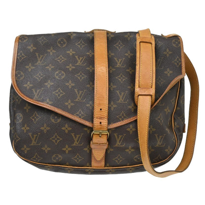 Louis Vuitton Saumur Monogram Canvas, Brown, Canvas, Shoulder Bag