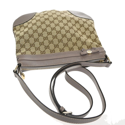 Gucci Mayfair Messenger GG Canvas and Leather, Beige, Canvas, Shoulder Bag