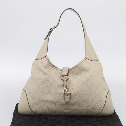 Gucci Jackie Leather, Beige, Canvas, Tote Bag