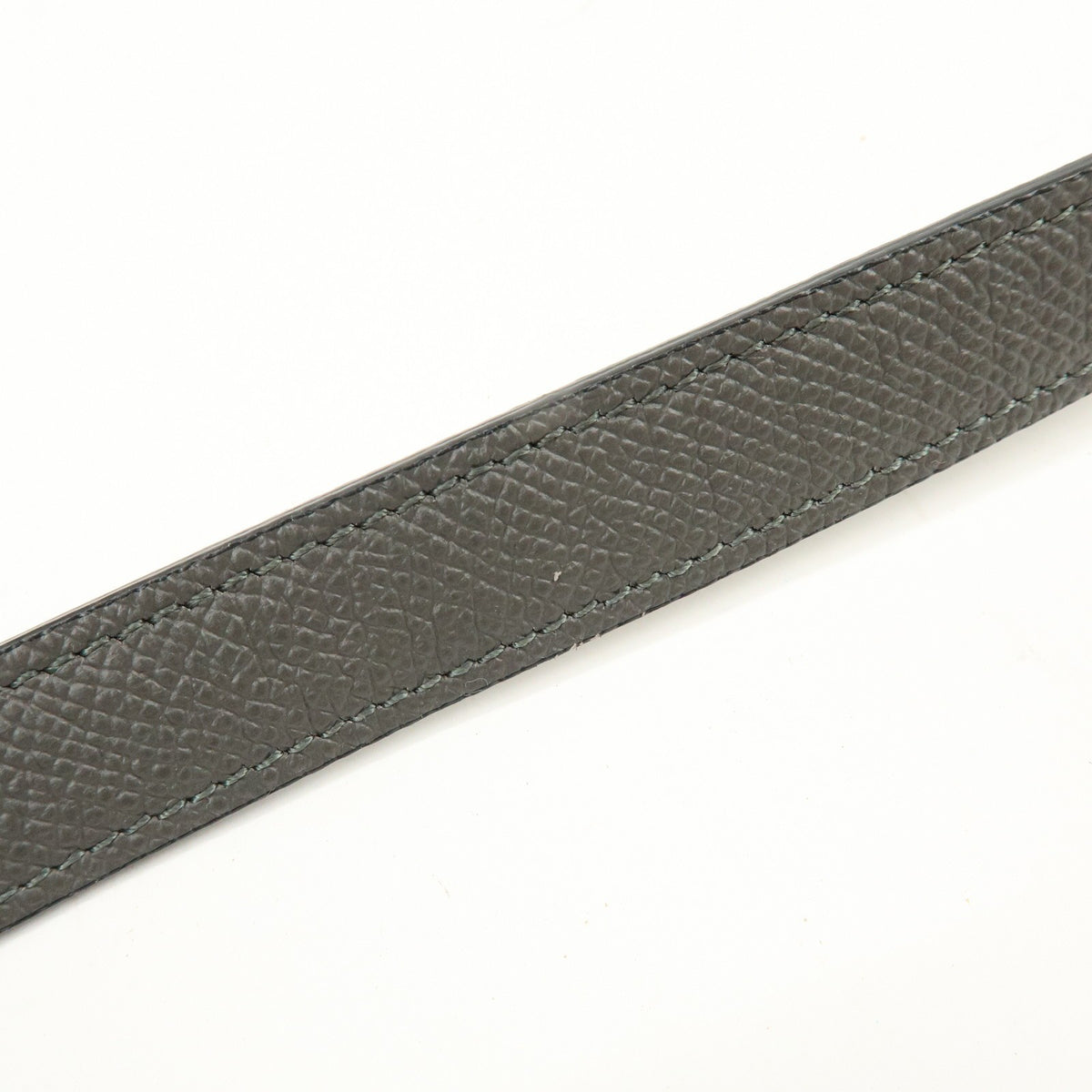 Celine Belt Textured Leather, Gray, Leather, Handbag