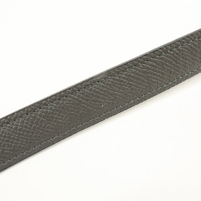 Celine Belt Textured Leather, Gray, Leather, Handbag