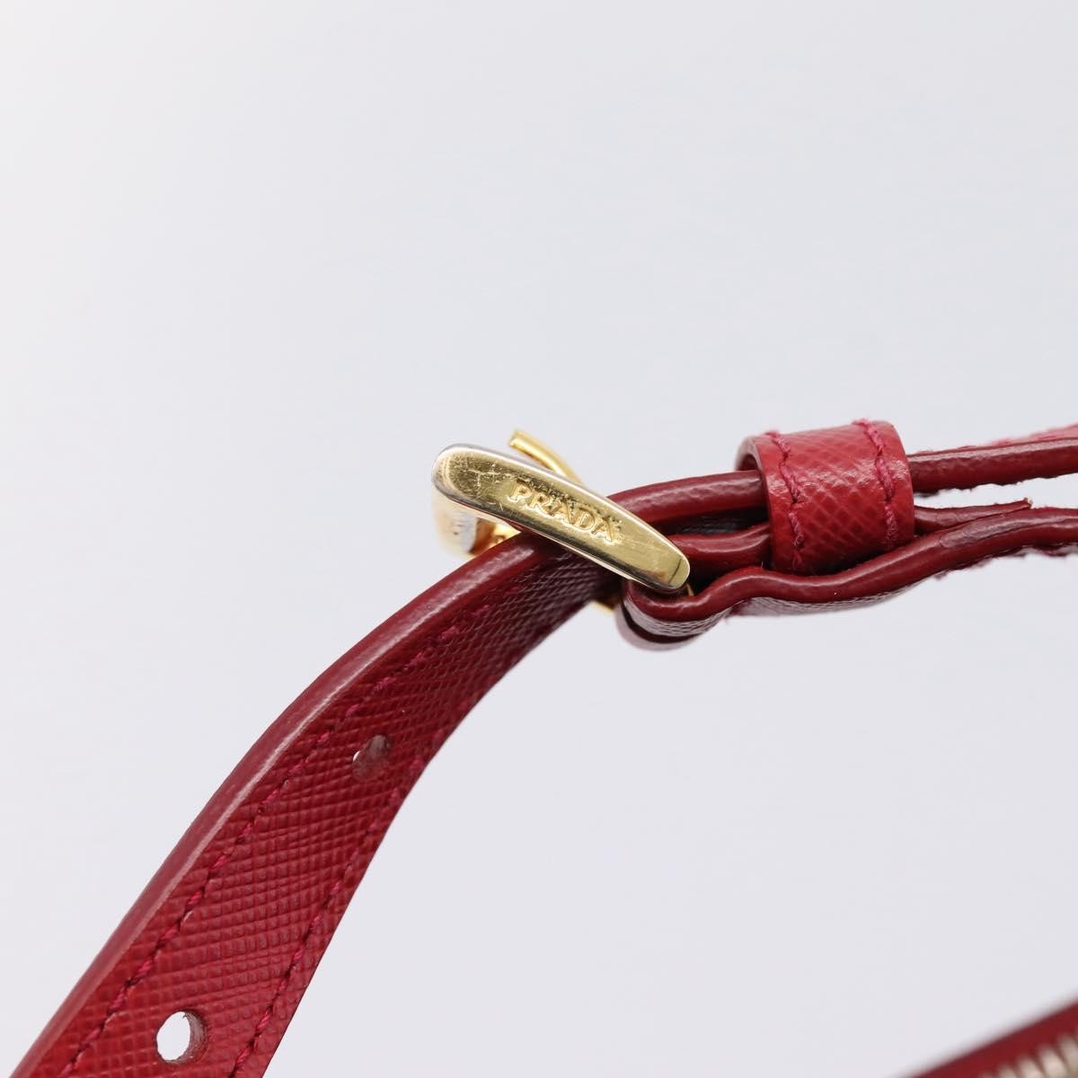 Prada Galleria  Strap Leather, Red, Leather, Handbag